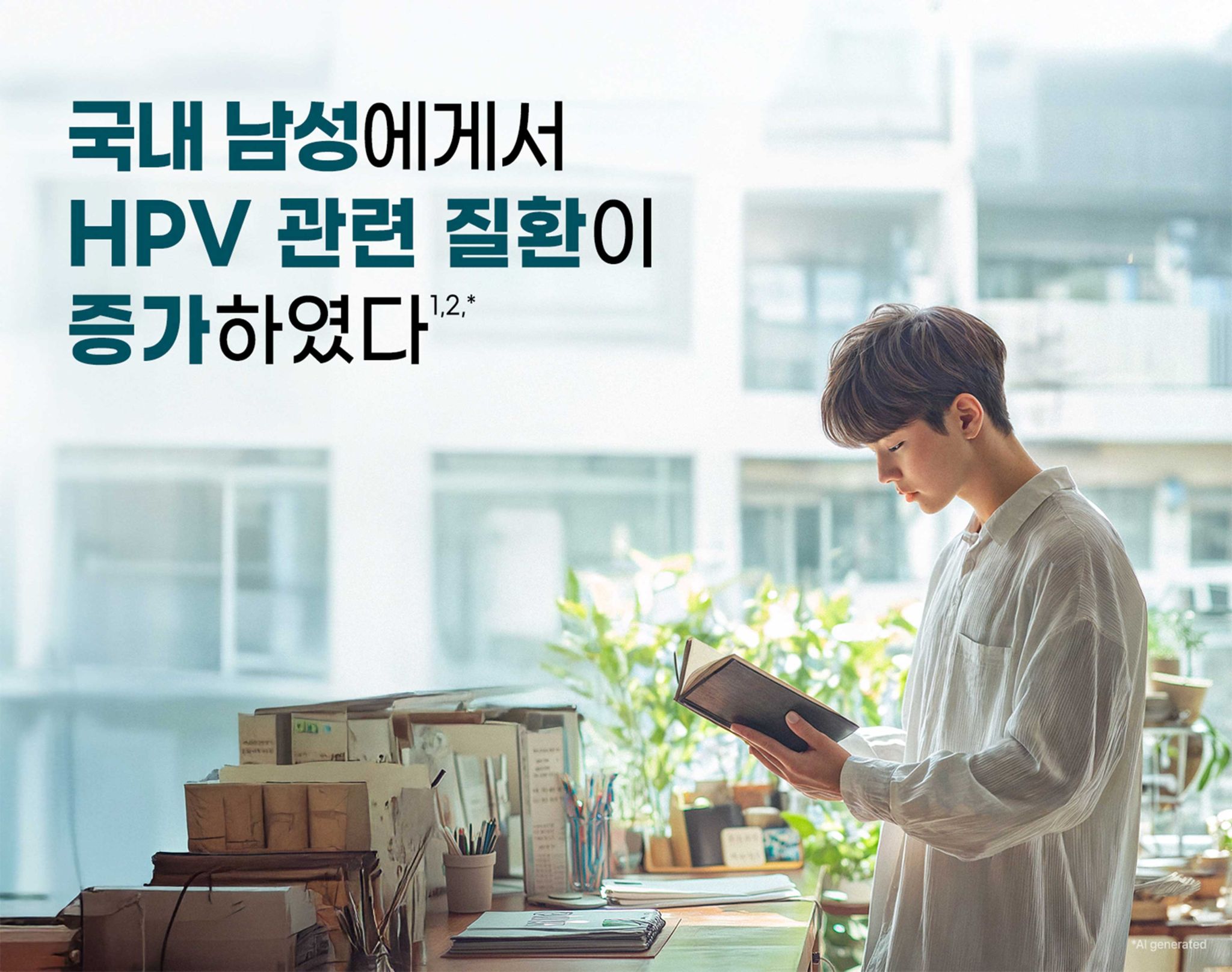 국내 남성에게서 HPV 관련 질환이 증가하였다3,4,*